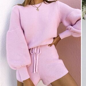 Taffy knit top and bottom set